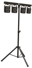 Stage Lighting LED Par Bar Set with Stand, Remote, Foot Controller & Cases